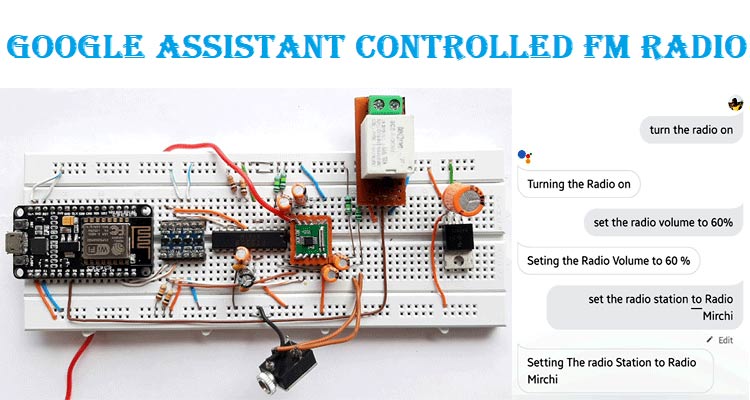 Google Assistant Controlled FM Radio Voice Controlled FM Radio using Arduino and Google Assistant