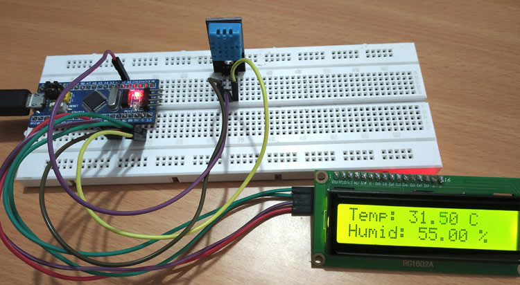 Interfacing DHT11 Temperature & Humidity Sensor with STM32F103C8 Interfacing DHT11 Temperature & Humidity Sensor with STM32F103C8