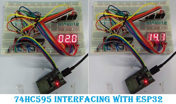 Interfacing ESP32 with 74HC595 for 7 Segment Display Interfacing ESP32 with 74HC595 for 7 Segment Display