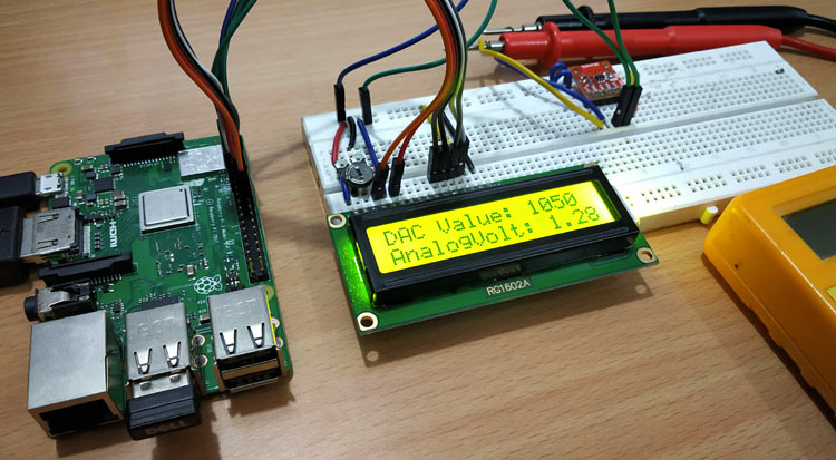Raspberry Pi MCP4725 DAC Module Circuit Diagram Connections Raspberry Pi MCP4725 DAC Module Circuit Diagram Connections