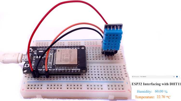IoT based Temperature and Humidity measurement using ESP32 and DHT11 Sensor IoT based Temperature and Humidity measurement using ESP32 and DHT11 Sensor