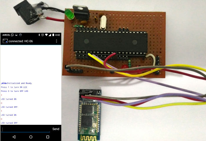 Smart Phone Controlled LED using Bluetooth and PIC Microcontroller Smart Phone Controlled LED using Bluetooth and PIC Microcontroller
