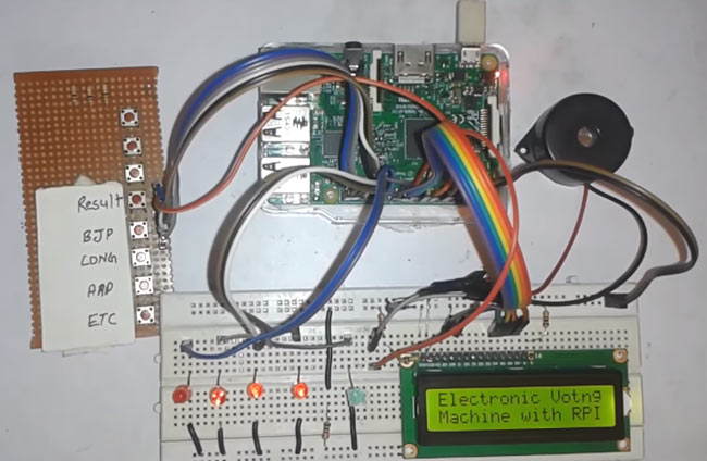 Electronic Voting Machine using Raspberry Pi Electronic Voting Machine using Raspberry Pi