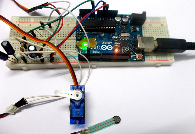 Arduino based Servo Motor Control with Weight (Force Sensor) Arduino based Servo Motor Control with Weight (Force Sensor)