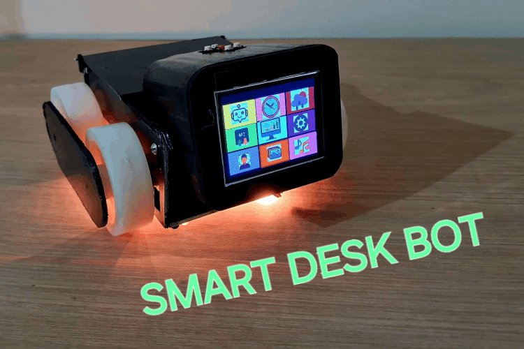 Smart Desk Bot with Push-Button and Voice Command Controls Smart Desk Bot with Push-Button and Voice Command Controls
