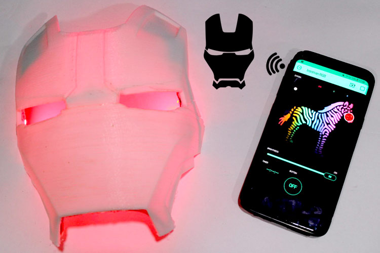Wireless Iron Man Faceplate Wall Light Wireless Iron Man Faceplate Wall Light