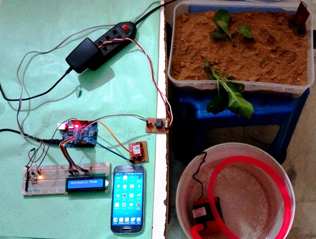 Arduino based Automatic Plant Watering System Project with SMS Alert Arduino based Automatic Plant Watering System Project with SMS Alert
