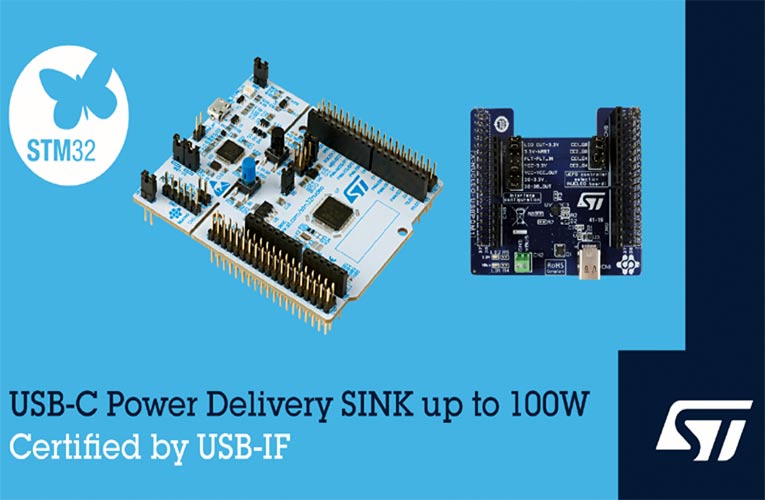 STMicroelectronics 100W USB PD Development Board STMicroelectronics 100W USB PD Development Board
