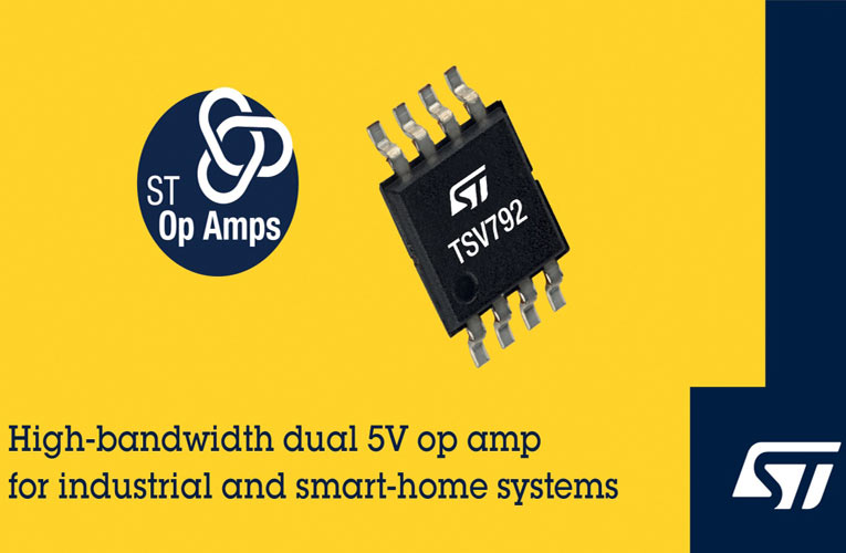 TSV792 50MHz Precision Operational Amplifier from STMicroelectronics TSV792 50MHz Precision Operational Amplifier from STMicroelectronics