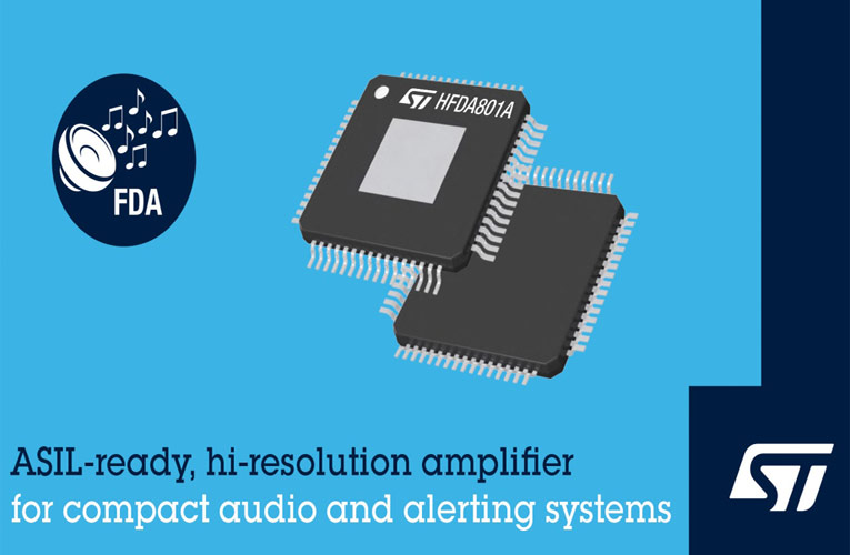 HFDA801A Class-D Automotive Audio Amplifier from STMicroelectronics HFDA801A Class-D Automotive Audio Amplifier from STMicroelectronics