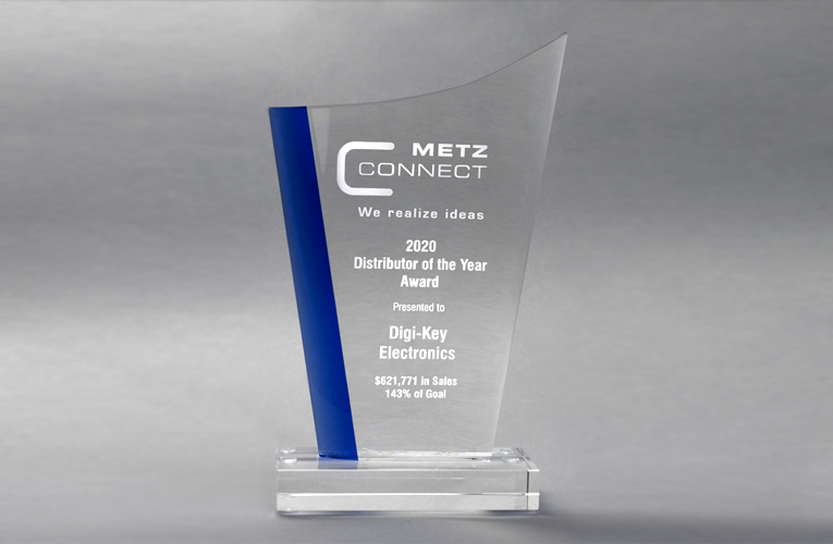 Digi-Key Electronics gets Distributor of the Year Award from METZ CONNECT Digi-Key Electronics gets Distributor of the Year Award from METZ CONNECT