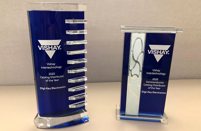 Digi-Key Electronics Honored with Vishay North America Catalog Distributor of the Year and Catalog Semiconductor Distributor of the Year Award Digi-Key Electronics Honored with Vishay North America Catalog Distributor of the Year and Catalog Semiconductor Distributor of the Year Award