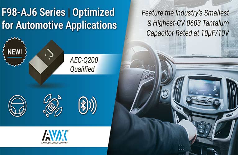 F98-AJ6 Series Capacitors from AVX Corporation F98-AJ6 Series Capacitors from AVX Corporation
