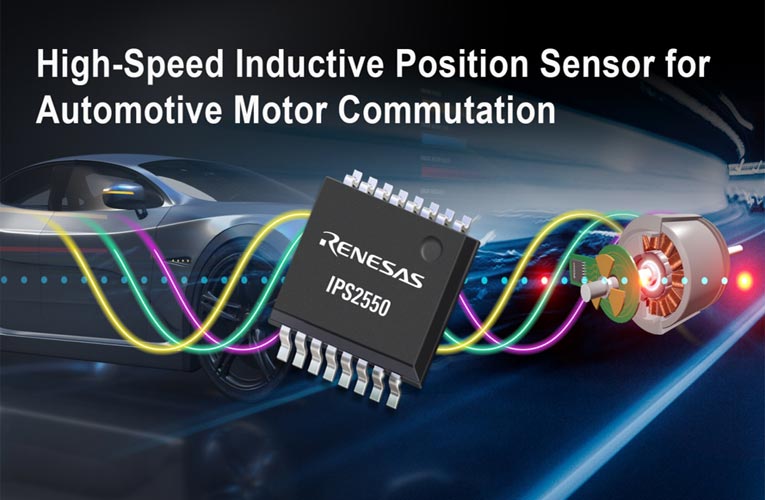 Renesas' IPS2550 Magnet-Free Inductive Position Sensor IPS2550 Magnet-Free Inductive Position Sensor