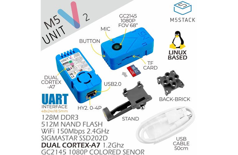 M5Stack UnitV2 Standalone AI Camera Module M5Stack UnitV2 Standalone AI Camera Module