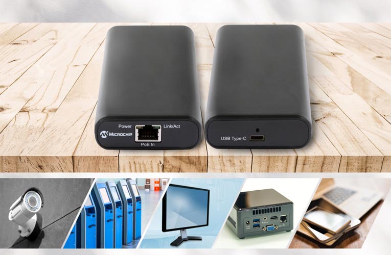 PD-USB-DP60 PoE to USB-C Adapter from Microchip Technology PD-USB-DP60 PoE to USB-C Adapter