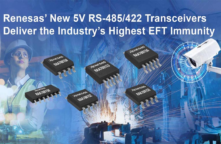RAA78815x Series of 5V differential RS-485/422 Transceivers from Renesas Electronics RAA78815x Series of 5V differential RS-485/422 Transceivers from Renesas Electronics
