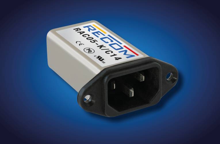 AC/DC power supply in IEC mains filter housing AC/DC power supply in IEC mains filter housing