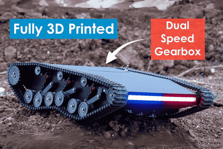 DIY RC Tank with Dual-Speed Gearbox and Suspension for High-Speed and Heavy Duty Maneuvers. DIY RC Tank with Dual-Speed Gearbox and Suspension for High-Speed and Heavy Duty Maneuvers.