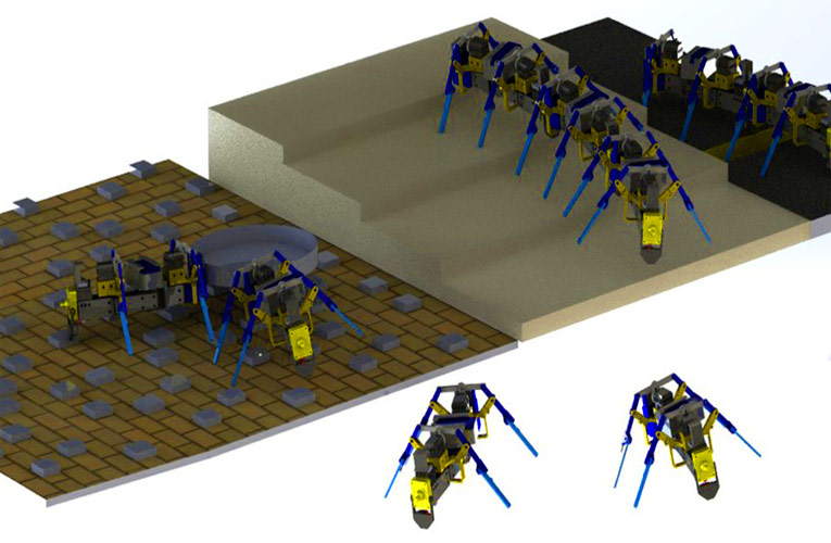 Four-Legged Swarm Robots Built Using 3D Printer Four-Legged Swarm Robots Built Using 3D Printer