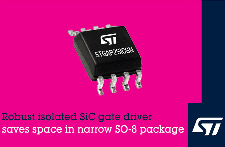STMicroelectronics’ STGAP2SiCSN Single-Channel Gate Driver STMicroelectronics’ STGAP2SiCSN Single-Channel Gate Driver