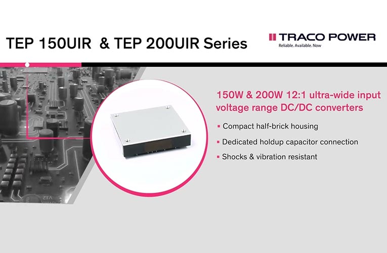 TEP 150UIR and TEP 200UIR DC/DC Converters TEP 150UIR and TEP 200UIR DC/DC Converters