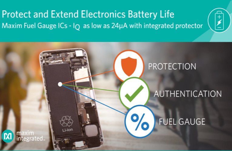 Maxim Integrates the Most Advanced Battery Protector to Deliver the Highest Level of Safety in Industry’s Most Accurate, Lowest Quiescent Current Fuel Gauge ICs Maxim Integrates the Most Advanced Battery Protector to Deliver the Highest Level of Safety in Industry’s Most Accurate, Lowest Quiescent Current Fuel Gauge ICs