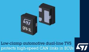 STMicroelectronics’ ESDCAN03-2BM3Y Automotive Transient Voltage Suppressor